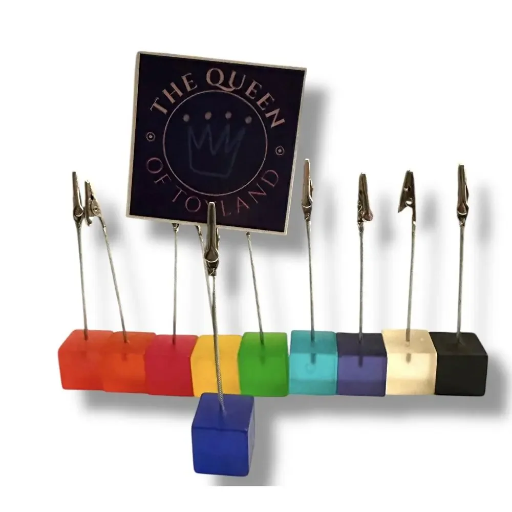 Desktop Picture Holders, 10 pcs Rainbow Colors Polaroid Photo Clip Stand for ...